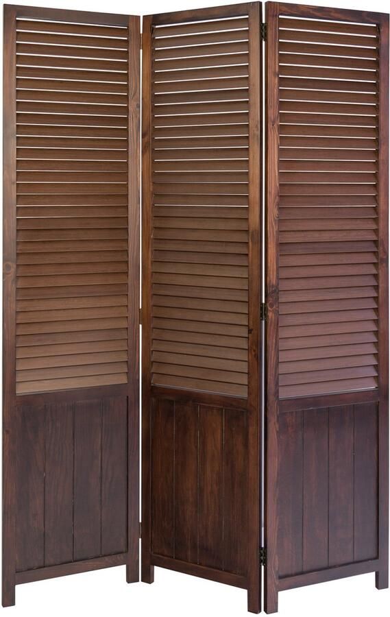 Homestyle4u Kamerscherm 120x170 cm Bruin 3-delig