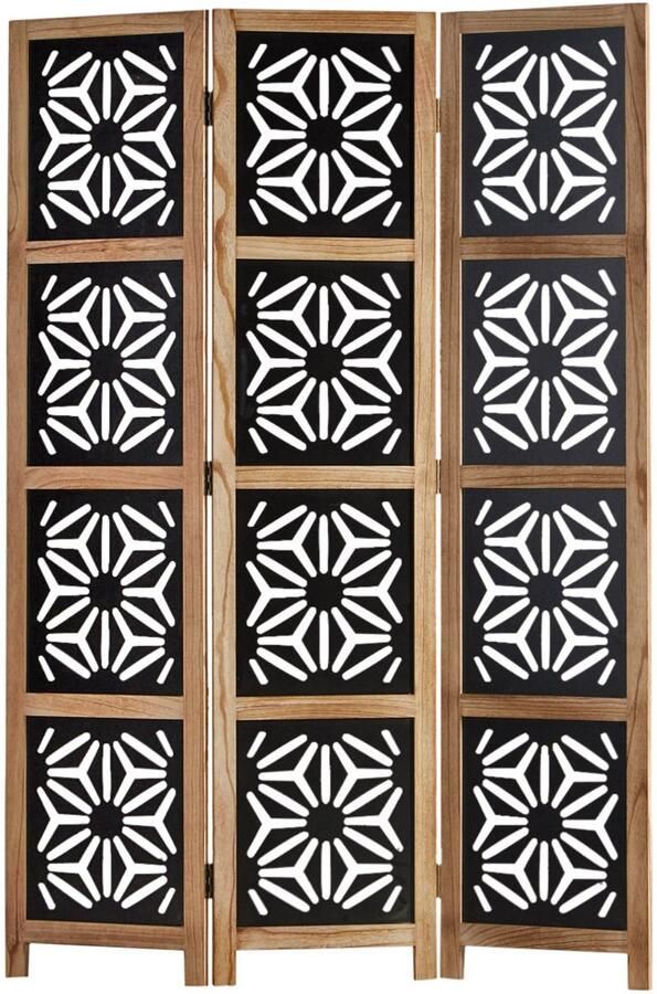 Homestyle4u Kamerscherm 120x170 cm Bruin 3-delig