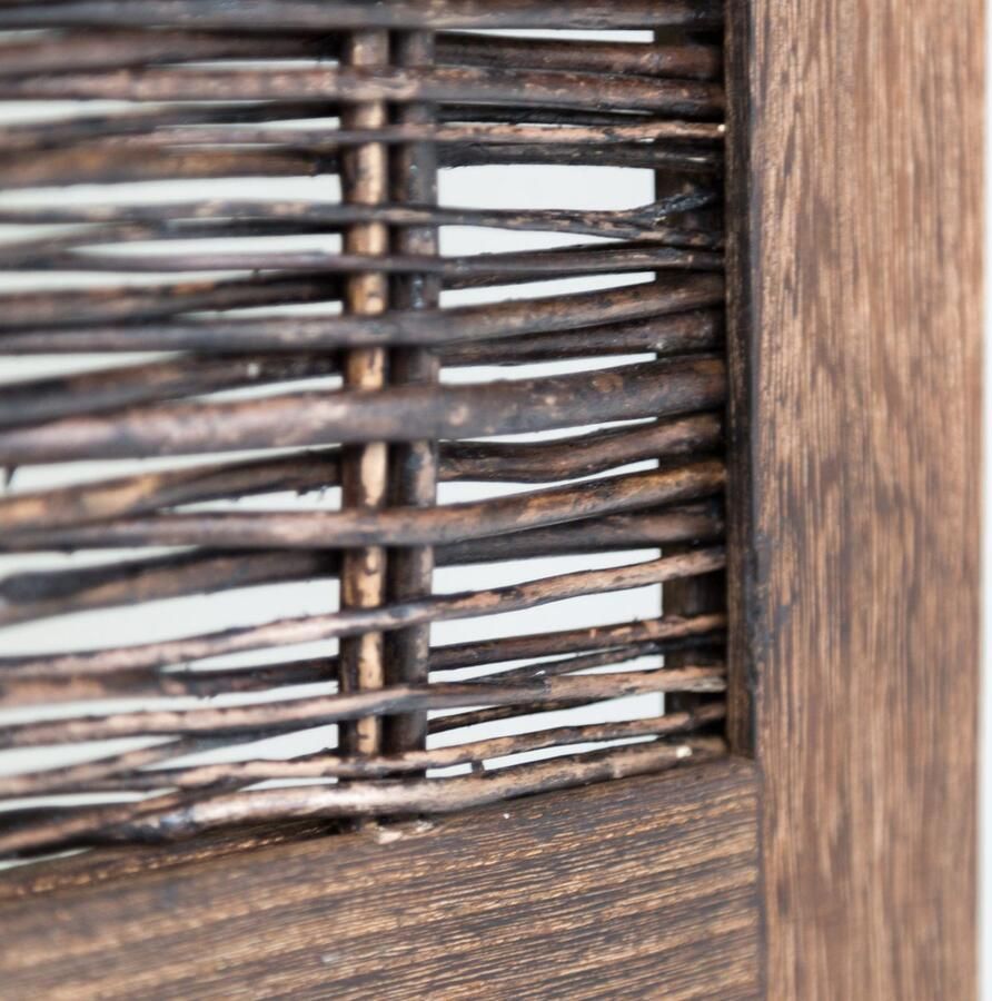 Homestyle4u Kamerscherm 120x170 cm bruin 3-delig wilgentenen