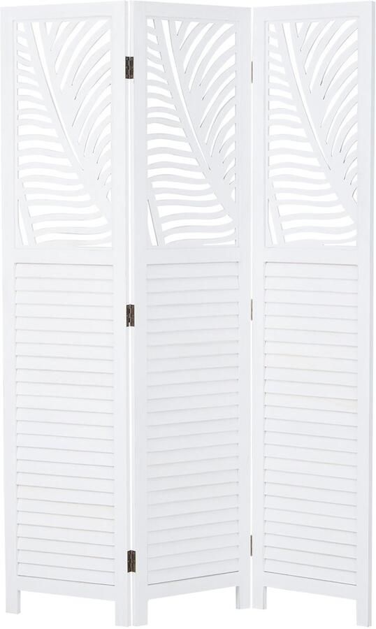 Homestyle4u Kamerscherm 120x170 cm Wit 3-delig