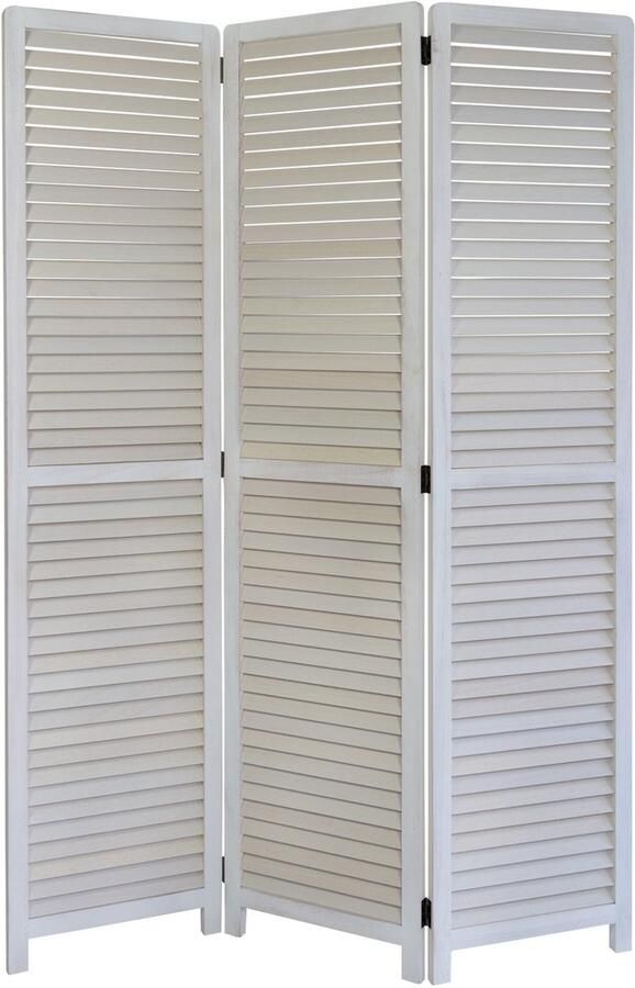 Homestyle4u Kamerscherm 120x170 cm Wit 3-delig