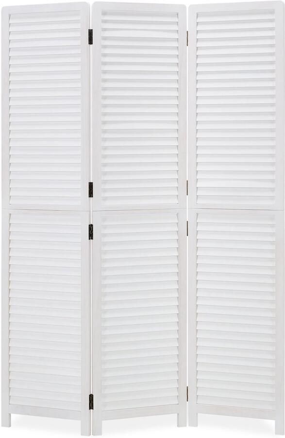 Homestyle4u Kamerscherm 3 panelen 120x170 cm Wit 3-delig - Foto 3