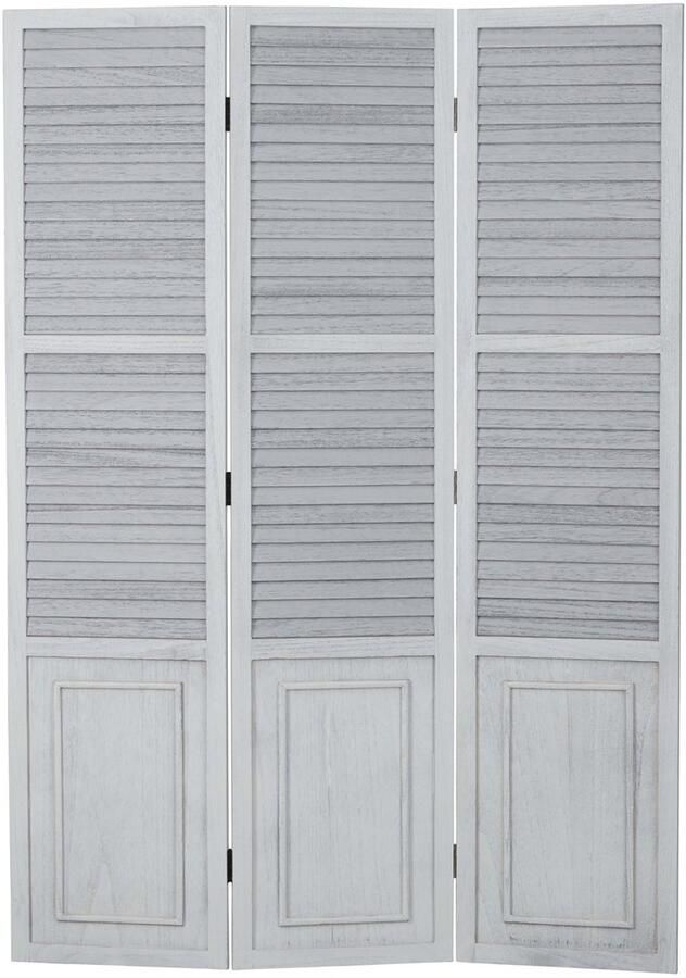 Homestyle4u Kamerscherm 120x170 cm wit 3-delig shabby