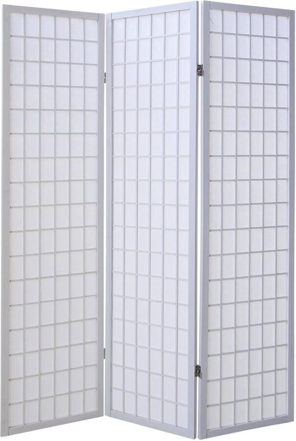 Homestyle4u Kamerscherm 132x175 cm wit 3-delig Shoji