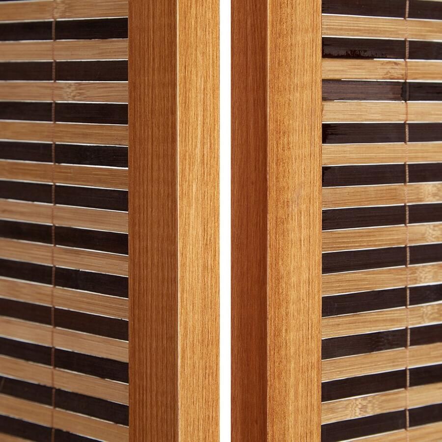 Homestyle4u Kamerscherm 264x175 cm bruin 6-delig bamboelatten