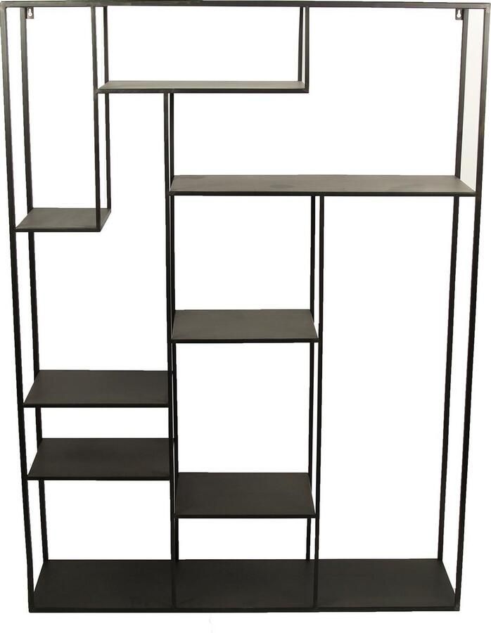 Homestylingshop.nl Decostar Wandrek Metaal 110 x 28 x 150 cm Zwart