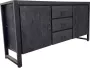 Dressoir Finn Dressoir zwart Dressoir mangohout 160 cm - Thumbnail 1