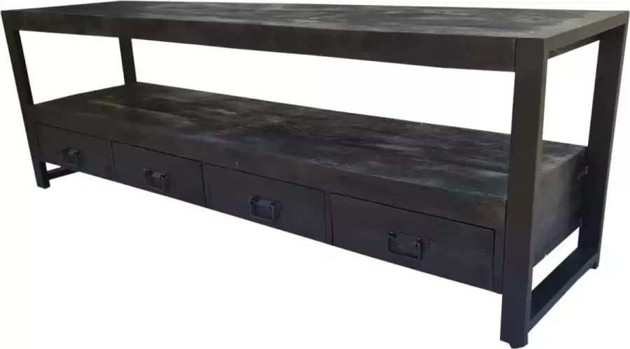 Tv meubel Finn Tv kast Tv meubel zwart 180 cm