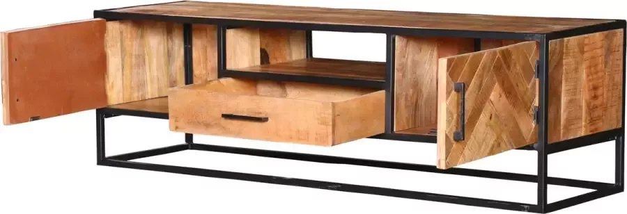Tv meubel Industrieel Tv kast 145 cm Tv meubel Isa - Foto 2