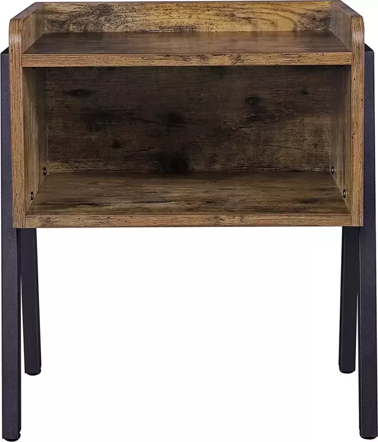Homeza HelloHomy Bijzzetafel Tafeltje Nachtkastje met Open Vak Vintage