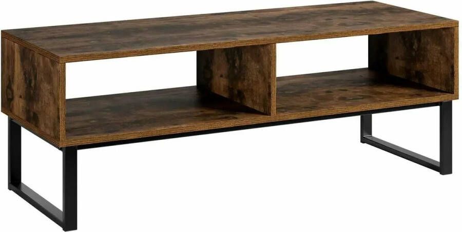 Homfra Mima Tv-Kast- Tv Dressoir- Tv Meubel- Industrieel- Hout en Metaal- Zwart-Tv Statief-Salontafel- Tv Tafel Televisie Kast 108x40x40cm