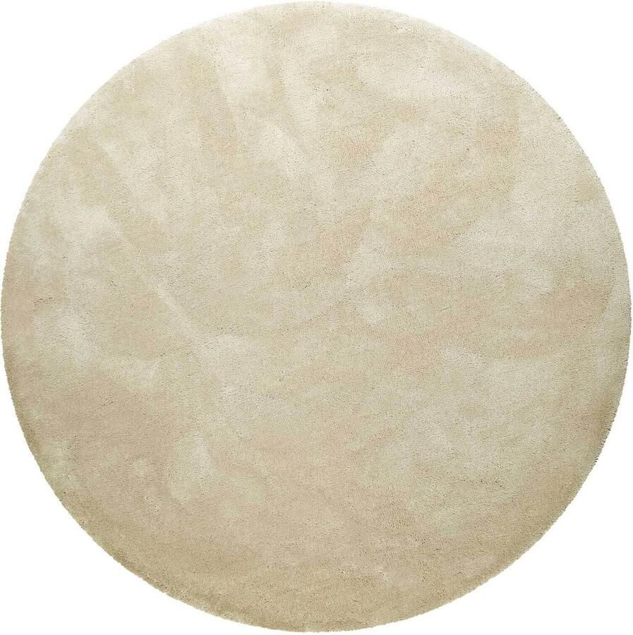 Homie Living Pisa Hoogpolig vloerkleed 120 cm rond beige