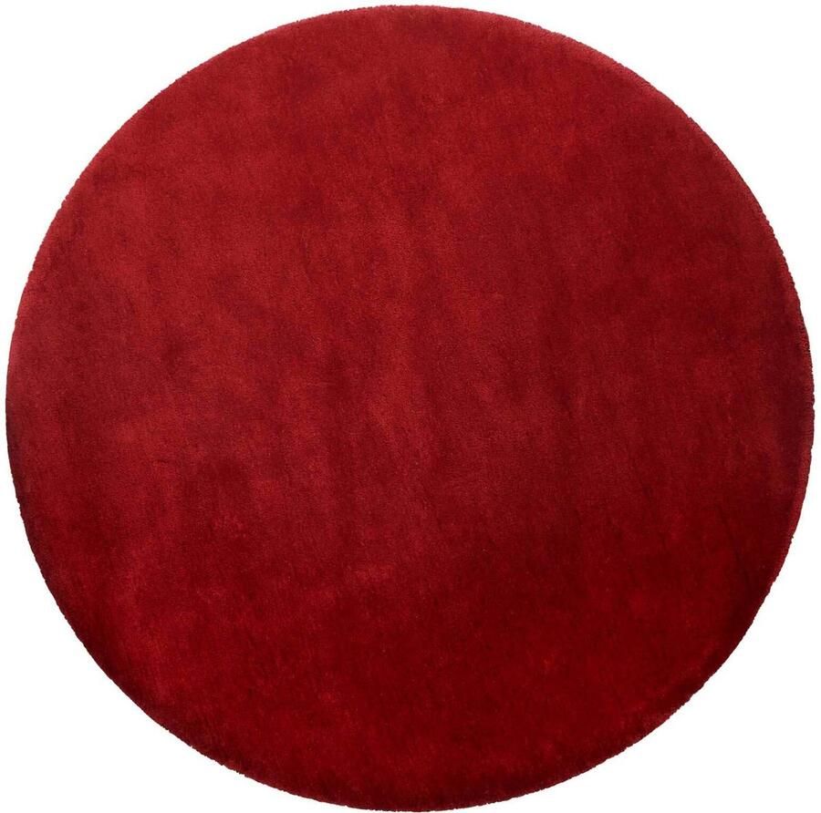Homie Living Pisa Hoogpolig vloerkleed 120 cm rond rood