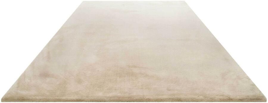 Homie Living Vita Hoogpolig vloerkleed 100 cm rond crème beige