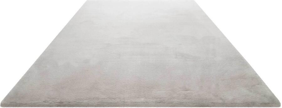 Homie Living Vita Hoogpolig vloerkleed 100 cm rond lichtgrijs