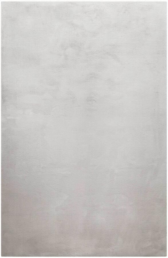 Homie Living Vita Hoogpolig vloerkleed 200x200 cm lichtgrijs