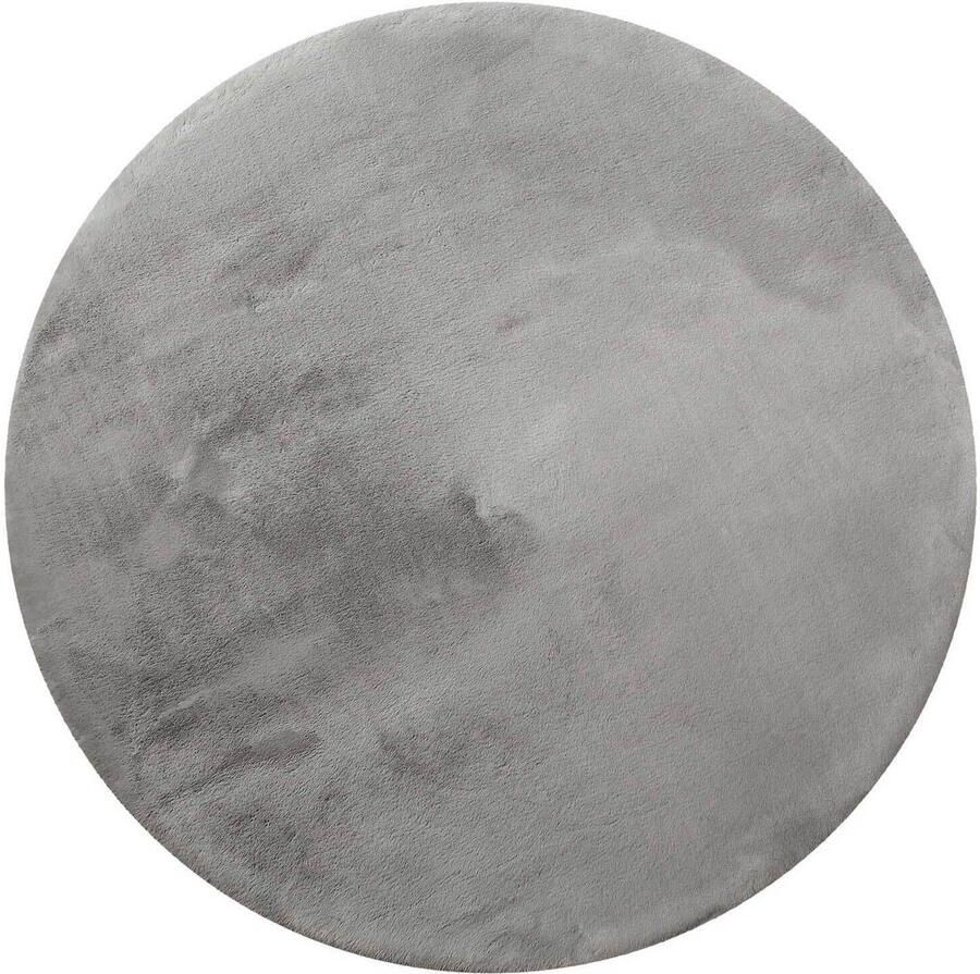 Homie Living Vita Hoogpolig vloerkleed 200 cm rond grijs