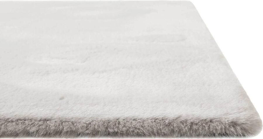 Homie Living Vita Hoogpolig vloerkleed 200x290 cm lichtgrijs