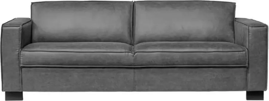 HomingXL 3-zits bank Shuffle lederlook Missouri antraciet 02 1 85 mtr breed