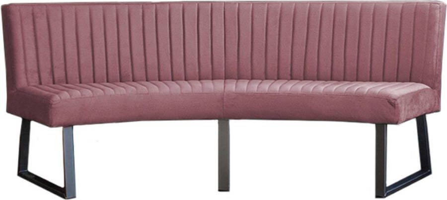 HomingXL Eetkamerbank Hengelo geschikt voor ovale tafel 200 cm stof Element roze 10