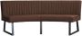 HomingXL Eetkamerbank Hengelo geschikt voor ovale tafel 240 cm stof Element donkerbruin 25 - Thumbnail 1