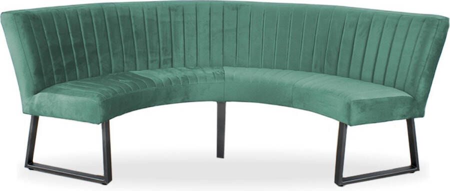 HomingXL Eetkamerbank Hengelo geschikt voor ronde tafel 150 cm stof Element turquoise 15