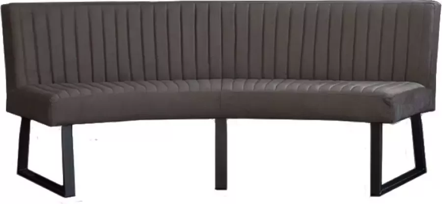 HomingXL Eetkamerbank Hengelo stof Element antraciet 01 geschikt voor ovale tafel 240 cm