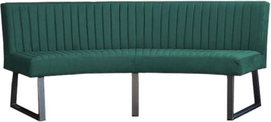 HomingXL Eetkamerbank Oval geschikt voor ovale tafel 200 cm stof Element bos groen 20