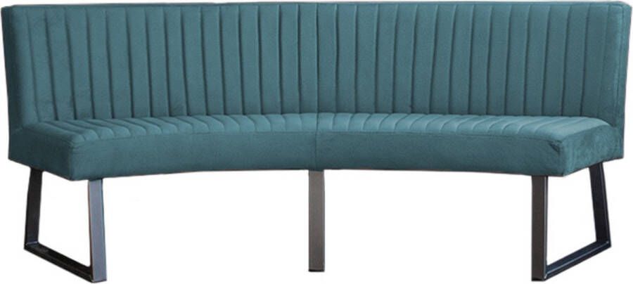 HomingXL Eetkamerbank Hengelo geschikt voor ovale tafel 200 cm stof Element petrol 14