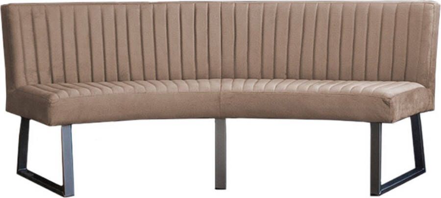 HomingXL Eetkamerbank Oval geschikt voor ovale tafel 240 cm stof Element beige 06