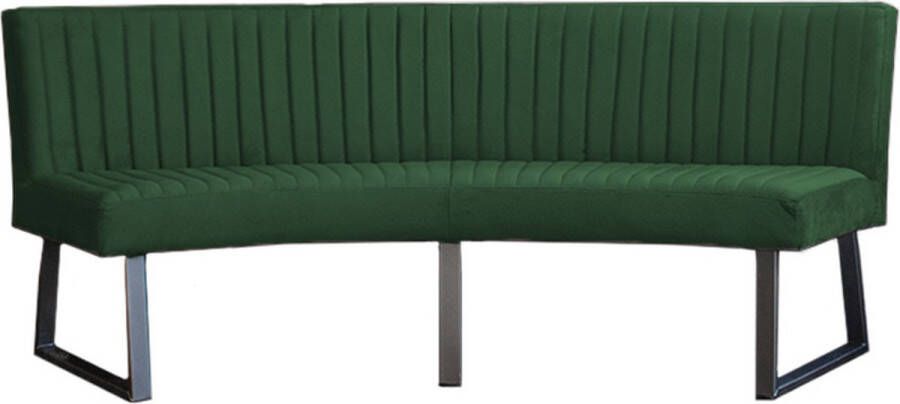 HomingXL Eetkamerbank Oval geschikt voor ovale tafel 240 cm stof Element groen 12