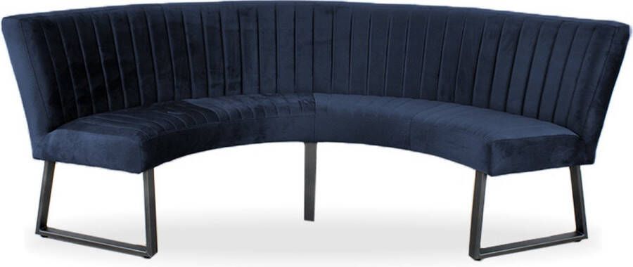 HomingXL Eetkamerbank Rondo geschikt voor tafel 130 cm stof Element blauw 13