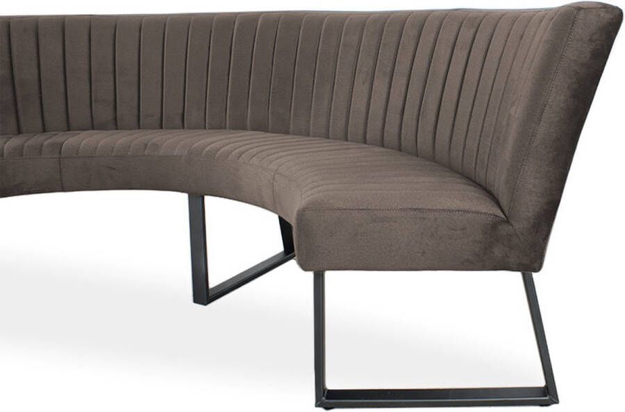 HomingXL Eetkamerbank Rondo Geschikt voor tafel 130 cm stof Element grijs 05