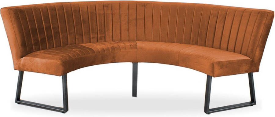 HomingXL Eetkamerbank Rondo geschikt voor tafel 130 cm stof Element koper 09