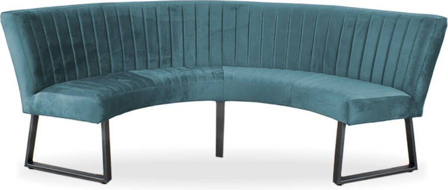 HomingXL Eetkamerbank Hengelo stof Element petrol 14 geschikt voor tafel 130 cm