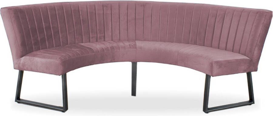 HomingXL Eetkamerbank Rondo geschikt voor tafel 130 cm stof Element roze 10