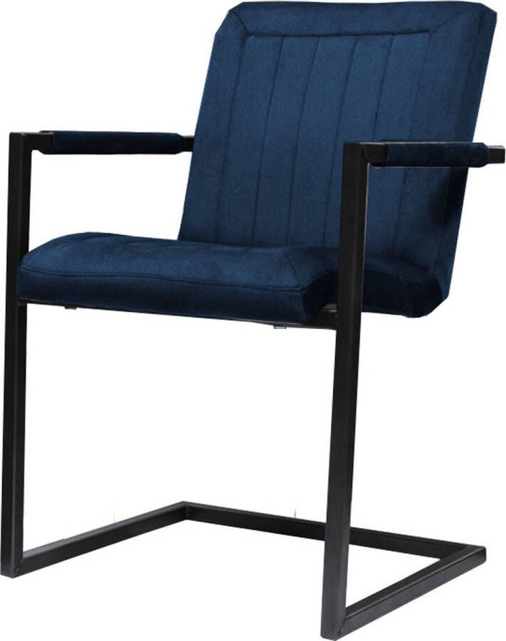 HomingXL Eetkamerstoel Lara met leuning stof Element blauw 13