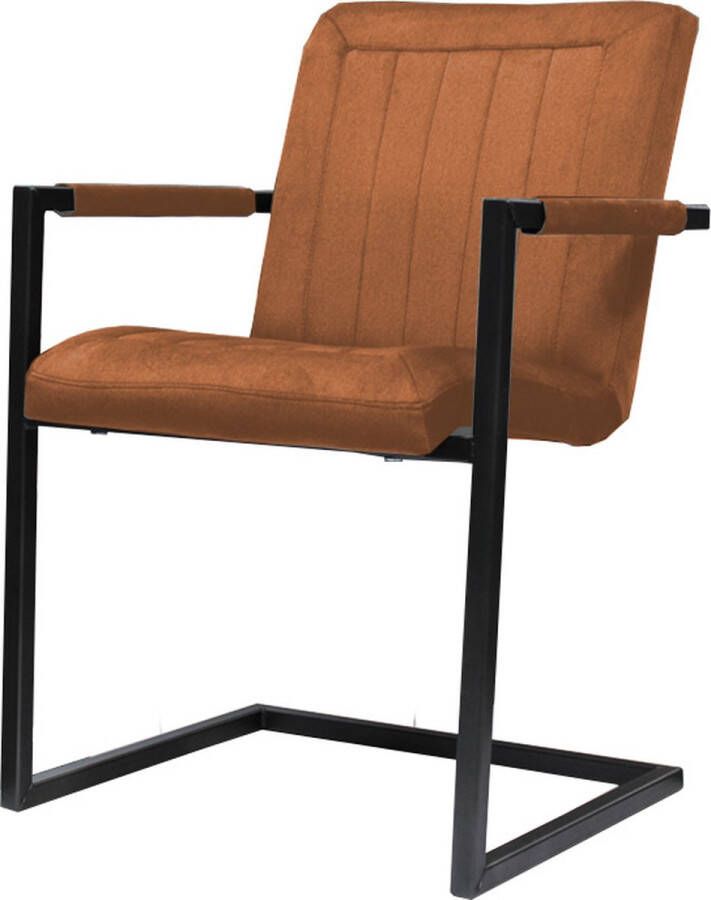 HomingXL Eetkamerstoel Lara met leuning stof Element bruin 07