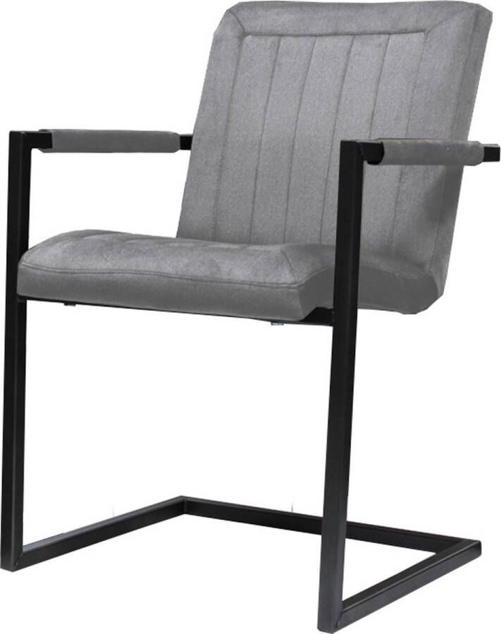 HomingXL Eetkamerstoel Lara met leuning stof Element grijsbruin 03