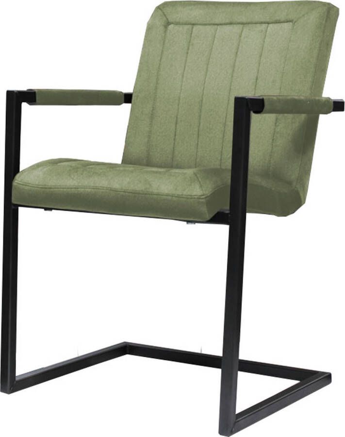 HomingXL Eetkamerstoel Lara met leuning stof Element lichtgroen 11