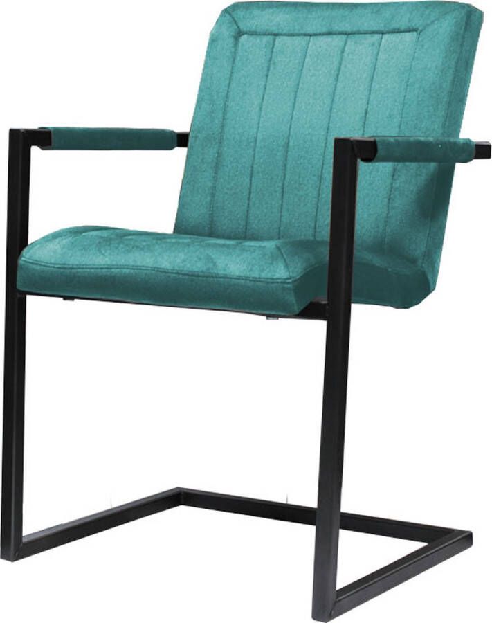 HomingXL Eetkamerstoel Lara met leuning stof Element turquoise 15