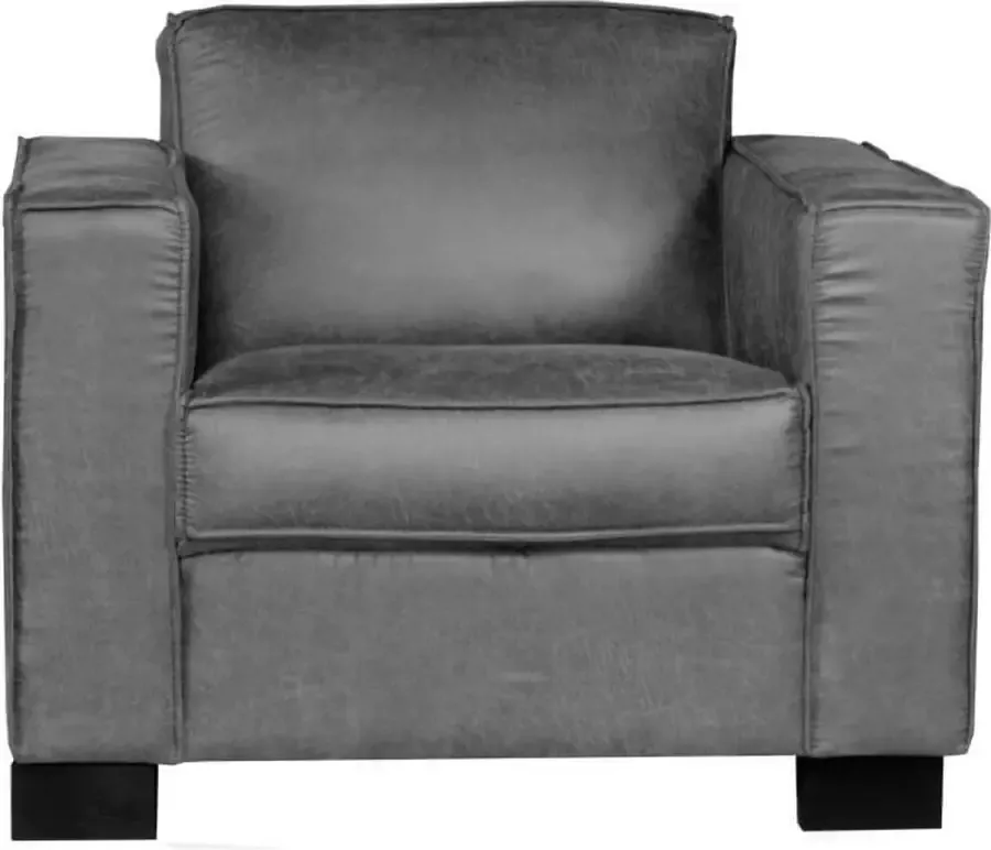 HomingXL Fauteuil Shuffle lederlook Missouri antraciet 02 95 cm breed