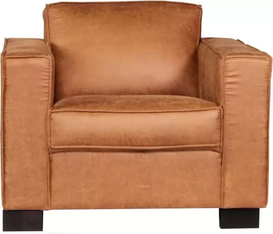 HomingXL Fauteuil Shuffle lederlook Missouri cognac 03 95 cm breed