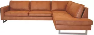 HomingXL Hoekbank Riverdance chaise longue rechts leer Colorado cognac 03 2 90 x 2 17 mtr breed