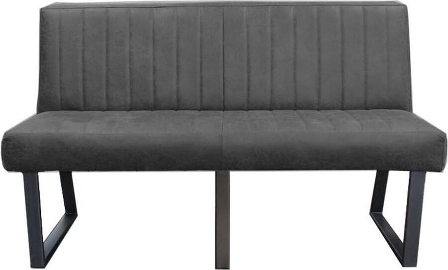 HomingXL Eetkamerbank Hengelo leer Missouri antraciet 09 180 cm