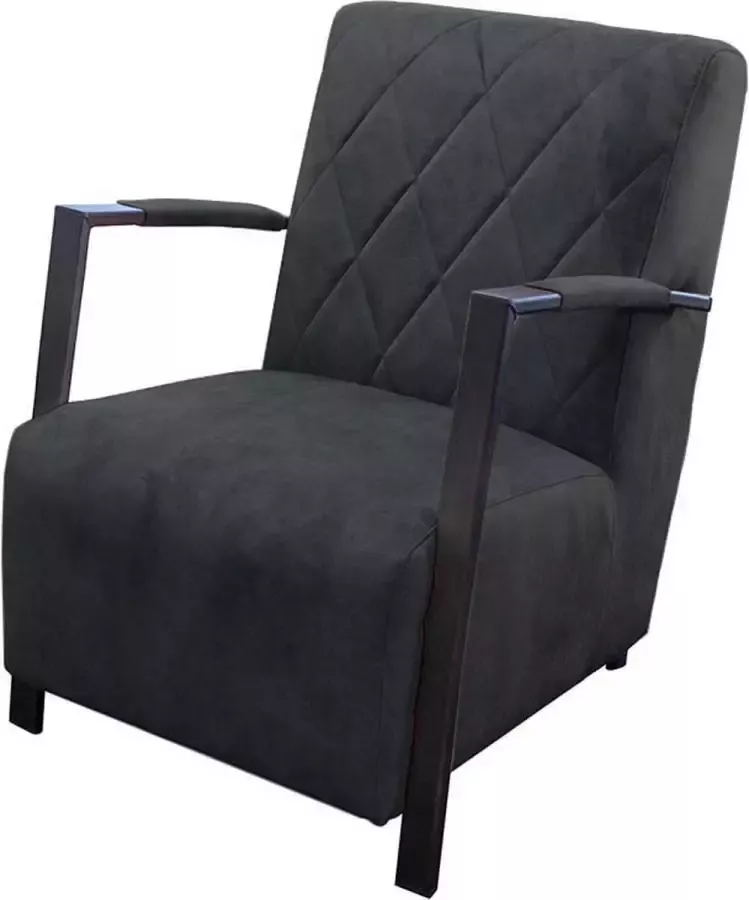 HomingXL Industriële fauteuil Isabella velours Adore antraciet 67 65 cm breed