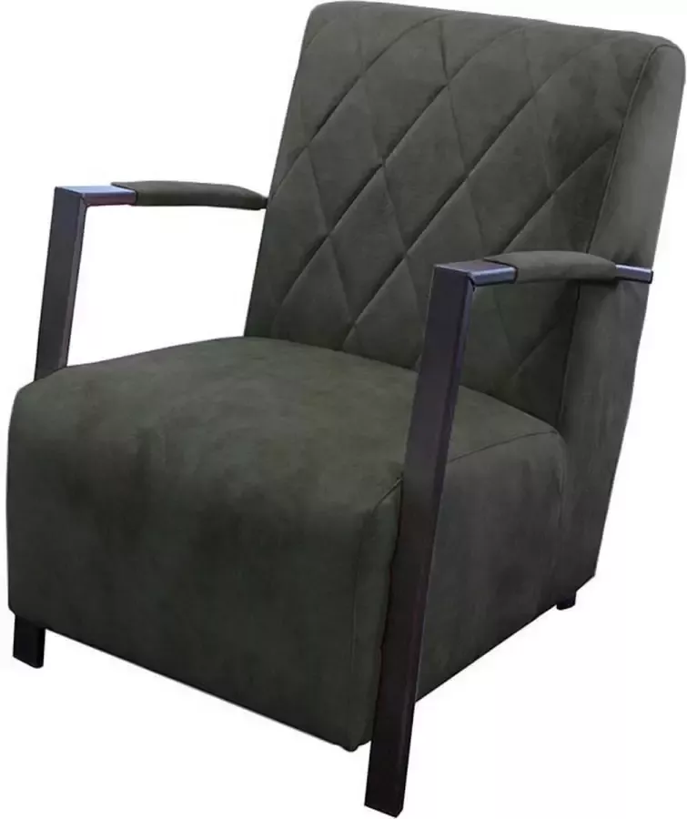 HomingXL Industriële fauteuil Isabella velours Adore Hunter groen 156 65 cm breed