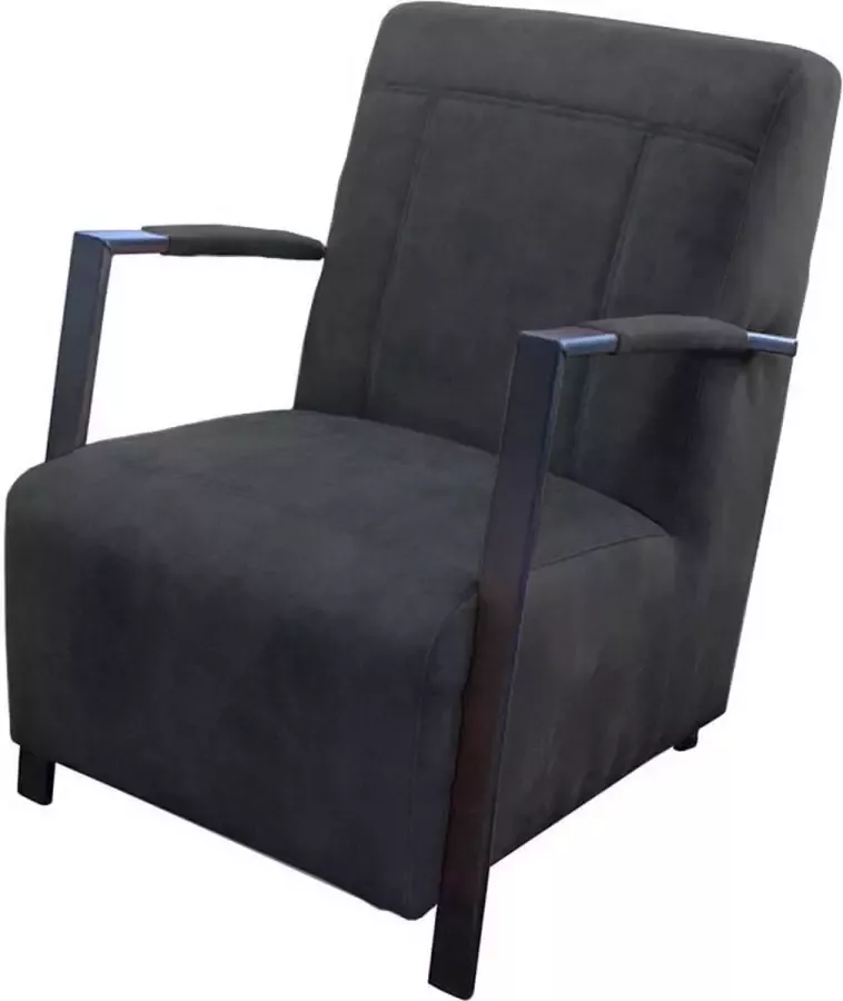 HomingXL Industriële fauteuil Rosetta velours Adore antraciet 67 64 cm breed