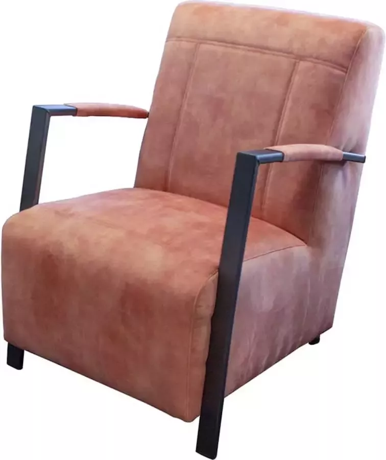 HomingXL Industriële fauteuil Rosetta velours Adore roze 166 64 cm breed