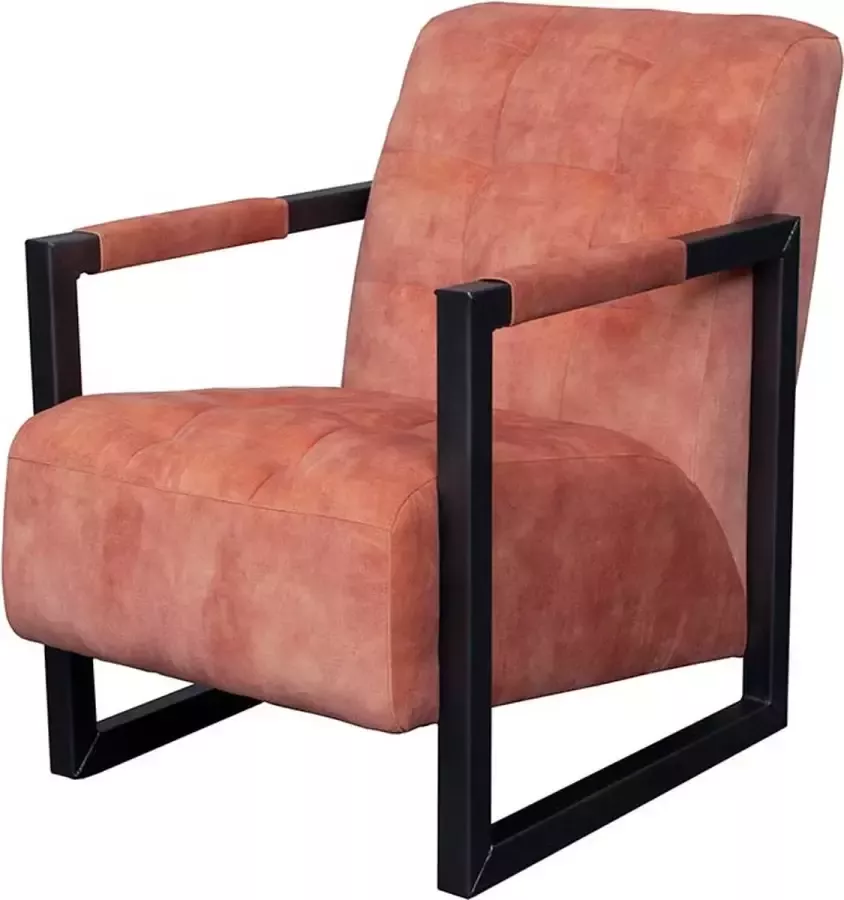 HomingXL Industriële fauteuil Salina velours Adore roze 166 60 cm breed